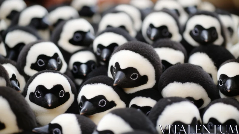 AI ART Engaging Display of Stuffed Penguins in Environmental Activism