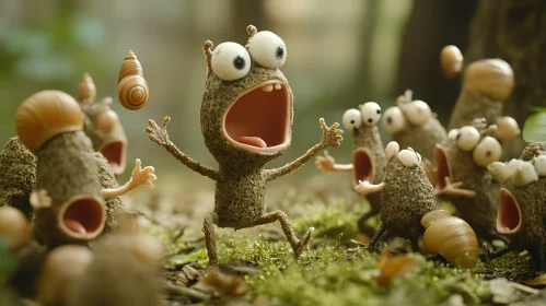 Animated Forest Friends with Expressive Reactions