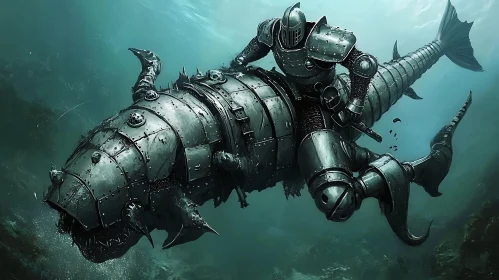 Knight on Armored Aquatic Beast