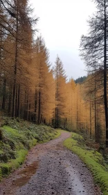 Tranquil Forest Pathway in Autumn