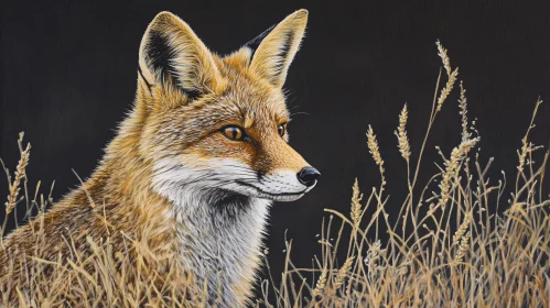 Intricate Wildlife Fox Portrait