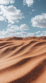 Scenic Desert with Dunes and Partly Cloudy Sky