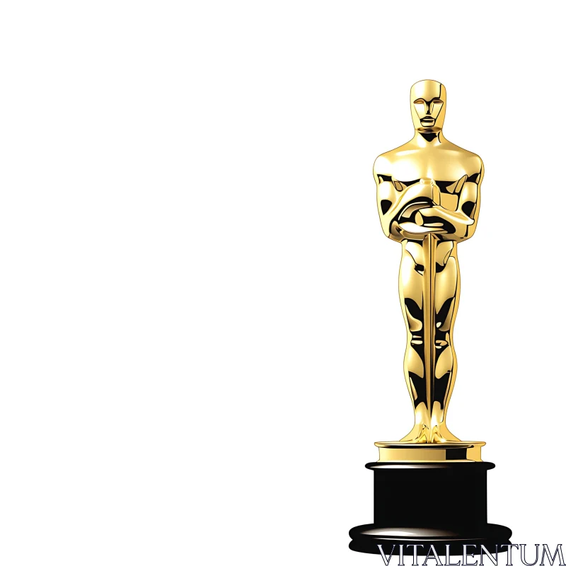 Prestigious Golden Award Statuette AI Image