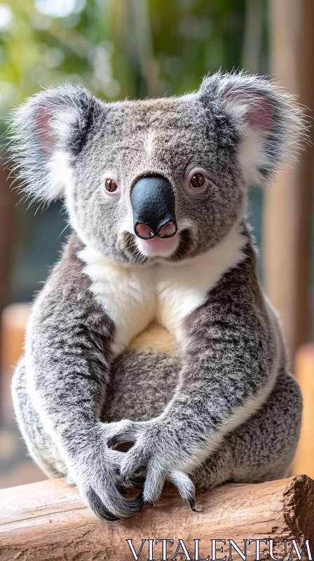 Fluffy Koala in Nature AI Image