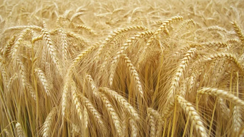 Lush Golden Wheat Field in Harvest Season