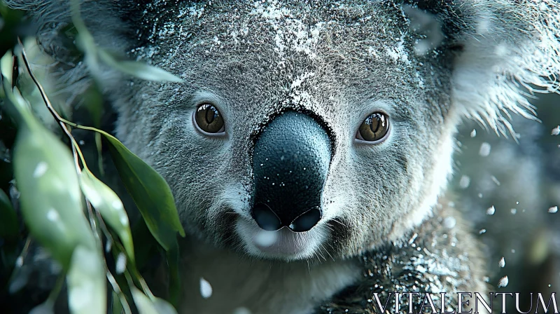 Koala in Winter Wonderland AI Image