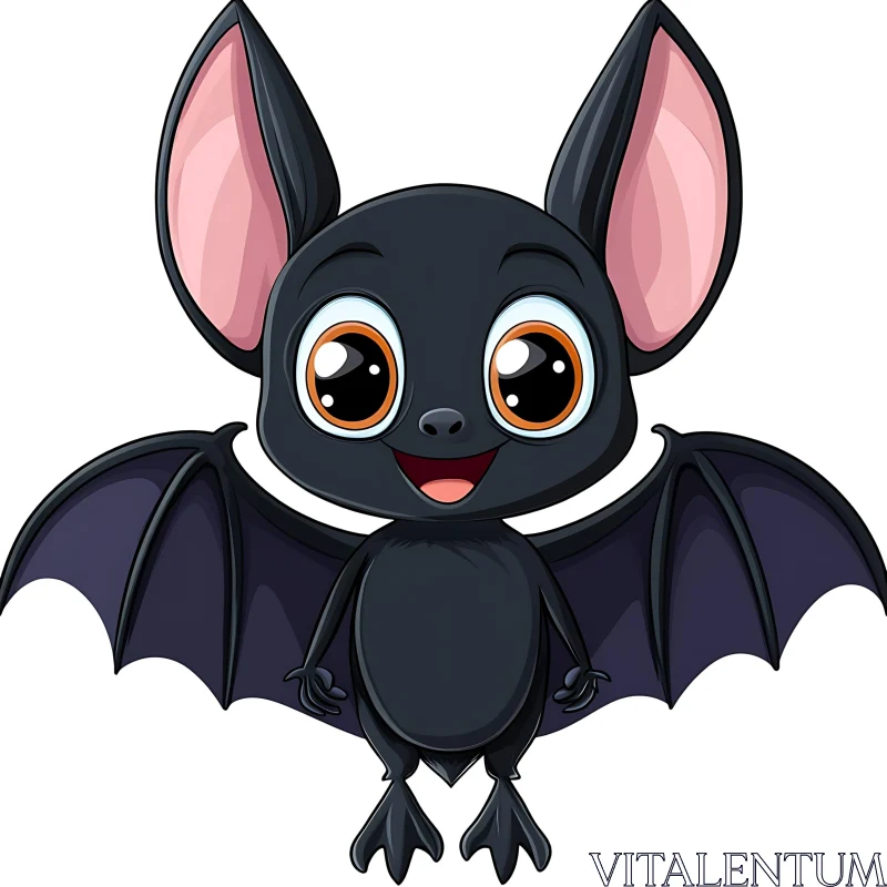 AI ART Adorable Animated Bat Character