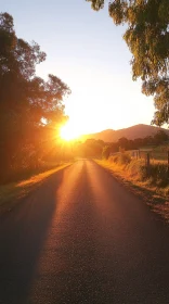 Peaceful Road at Sunset