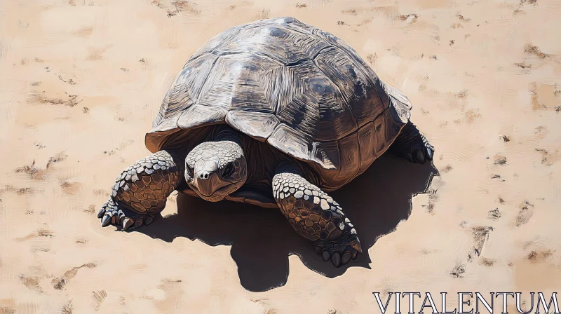 AI ART Intricate Turtle in Natural Habitat