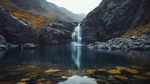 Peaceful Waterfall Landscape