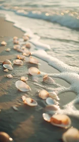 Seaside Serenity at Dusk with Shells