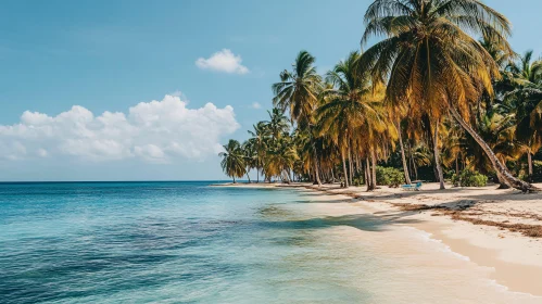 Idyllic Island Beach with Crystal Clear Waters