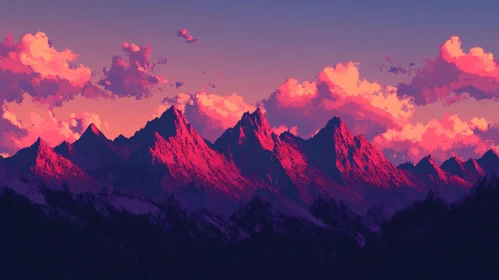 Mesmerizing Sunset Over Majestic Mountains