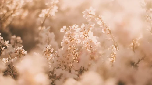 Ethereal Field of Cherry Blossoms