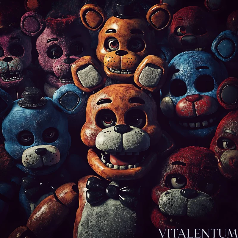 Creepy Animatronic Bears AI Image