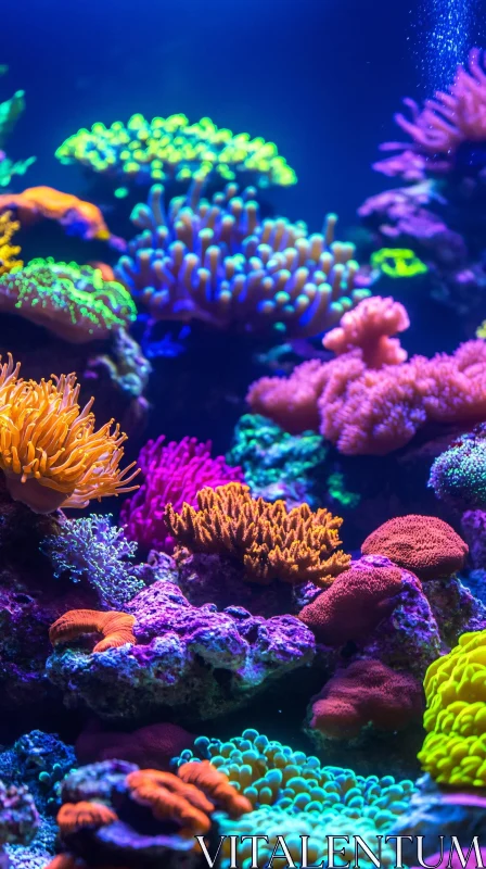 AI ART Colorful Undersea Coral Scene