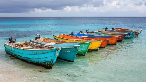 Vibrant Boats at the Beach