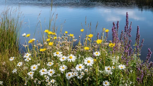 Lakeside Wildflowers in Full Bloom