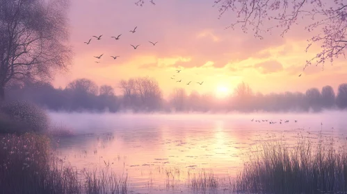 Tranquil Lake at Dawn