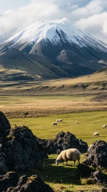 Peaceful Mountain Pasture Scene