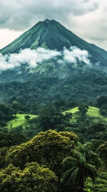 Verdant Mountain and Forest Scene