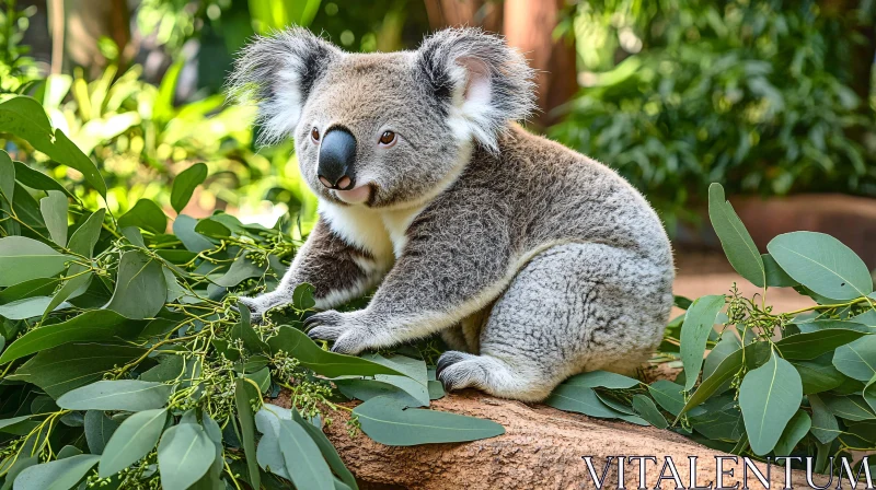 Koala Resting in Natural Habitat AI Image