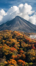 Autumn Mountain Landscape with Vibrant Foliage