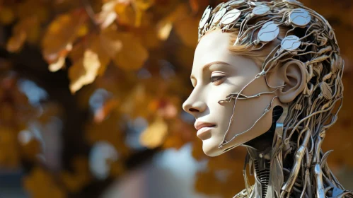 Artificial Woman in Autumn: A Futuristic Robotic Design