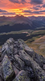 Sunset over Majestic Mountain Range