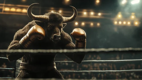 Majestic Bull Boxing Scene