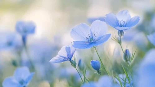 Serene Blue Flowers in Nature