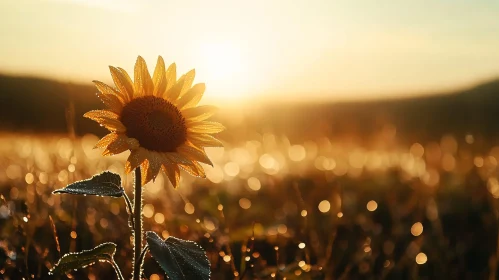 Sunflower in Golden Morning Light