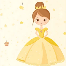 Fairy Tale Princess in Yellow Attire