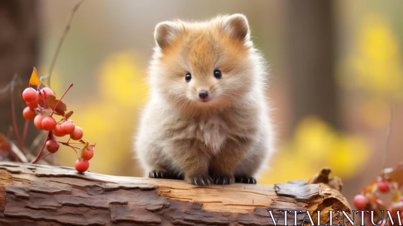 Cute Fox in Forest - An Ode to Innocence and Nature AI Image