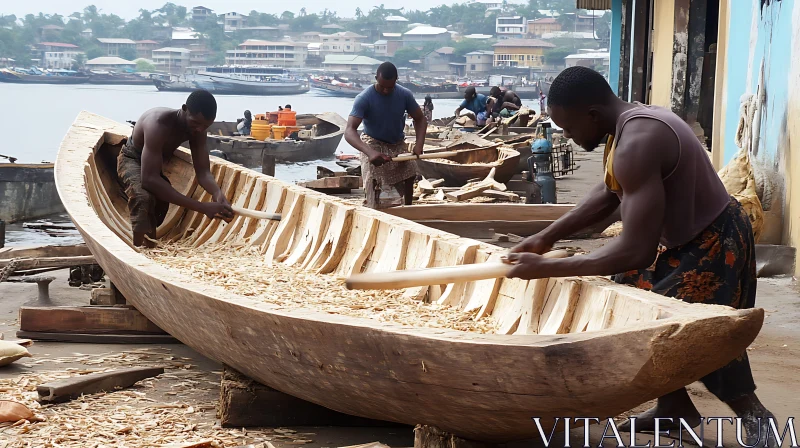 AI ART Art of Boat Crafting by Skilled Craftspersons