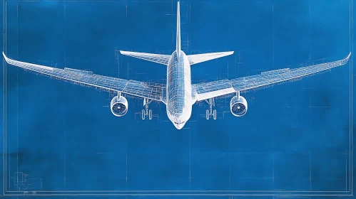 Technical Diagram of an Airplane