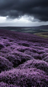 Lavender Fields Before a Storm