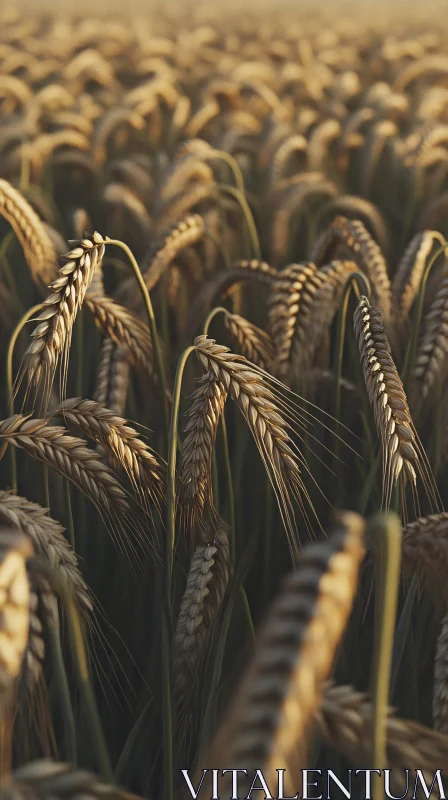 AI ART Sunlit Golden Wheat Field