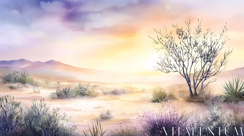 Serene Dawn in the Desert