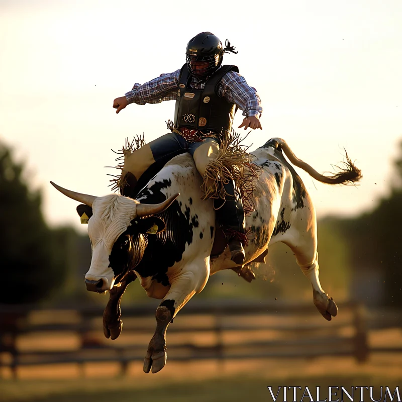 Thrilling Rodeo Performance AI Image