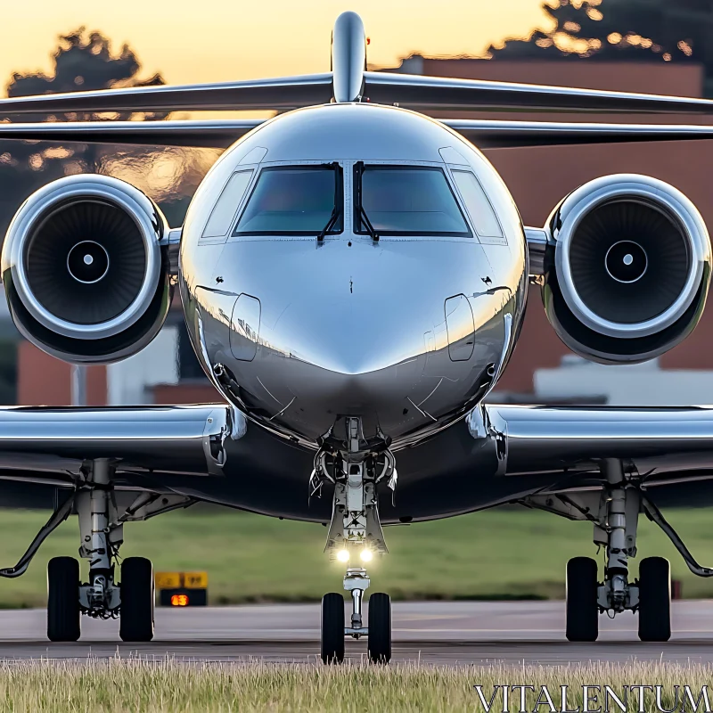 Sleek Private Jet Image AI Image