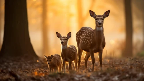 Golden Light Deer: A Baroque-Inspired Dutch Realism Artwork