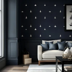 Stylish Dark Blue Living Room Decor