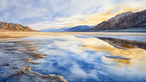 Tranquil Morning Reflection Over Water