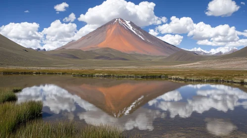 Serene Mountain Landscape With Reflective Lake