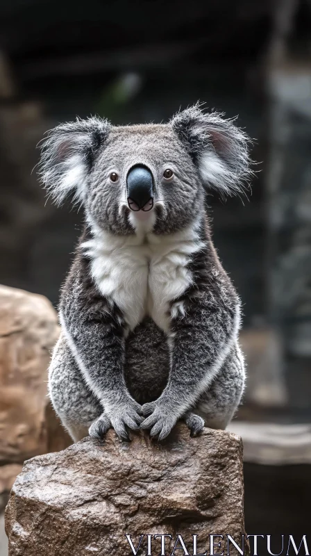 Cute Marsupial in Natural Habitat AI Image