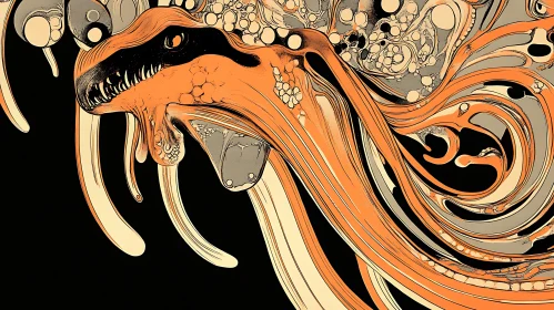 Fluid and Swirling Surreal Organic Art