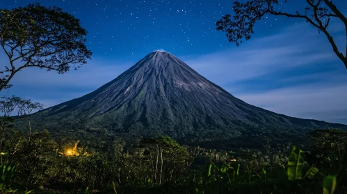 Stunning Nighttime Mountain Landscape