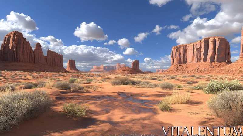 AI ART Enchanting Desert Scene with Majestic Canyon