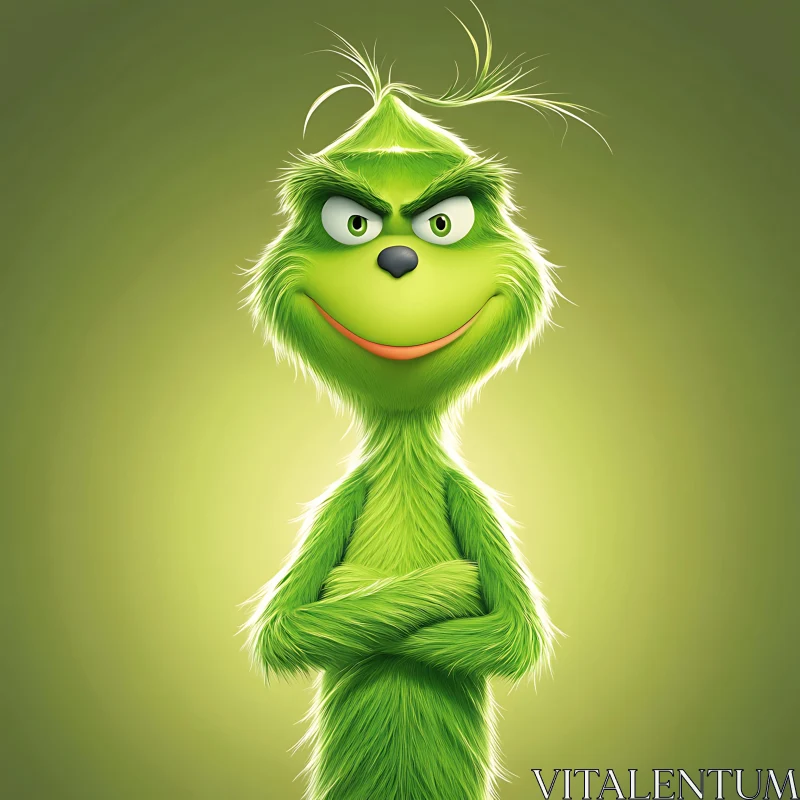 AI ART Famous Green Fur Cartoon Character